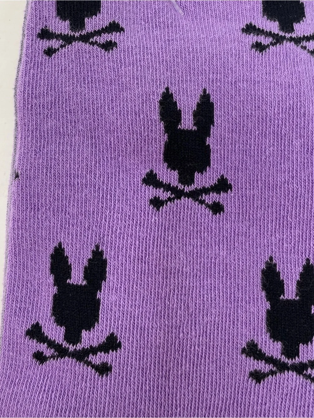 Psycho Bunny Men’s 2 pair Repeating Logo Pima Cotton Blend Socks purple blue NWT